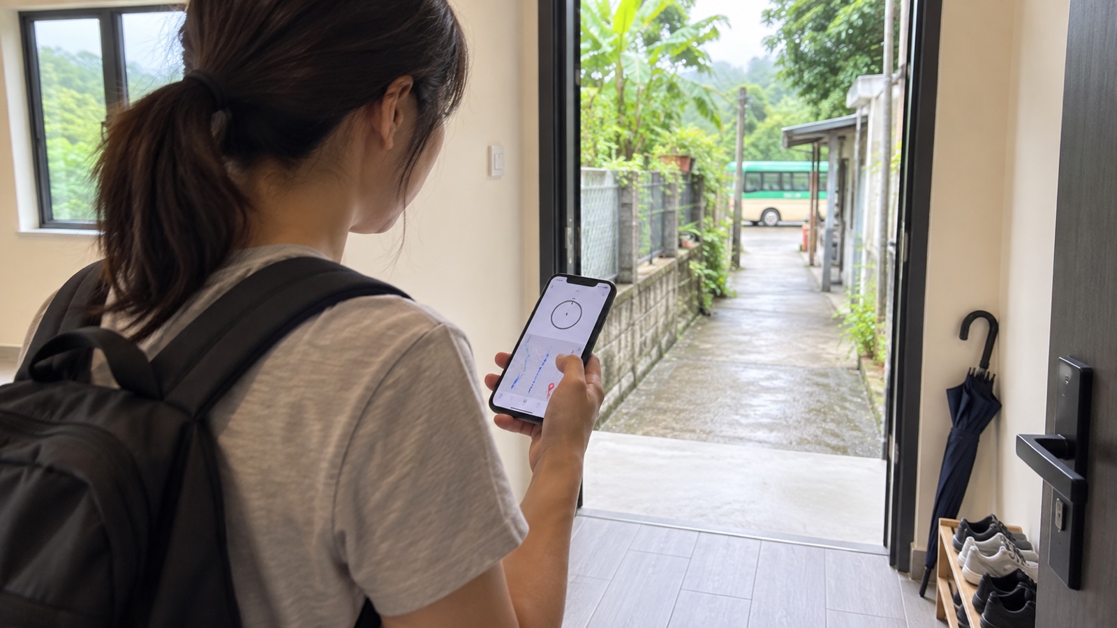 錦上路村屋租盤點揀?近站、交通、租金、寵物與睇樓清單 2 租客由錦上路村屋出發使用手機測試門到門交通時間示意圖